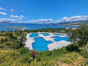 Outdoor pool area available to SparkleTT guests in Klenovica campsite